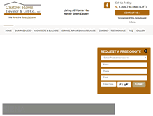Tablet Screenshot of customhomeelevator.com